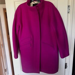 J. Crew Women's Magenta Pea Coat